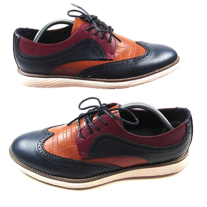 Mens Lace Up Multicolored Casual Shoes Size10.5