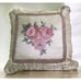 Touch of Class Luxury Piped Pillow Square Floral Trellis Rose Blush 18” NEW