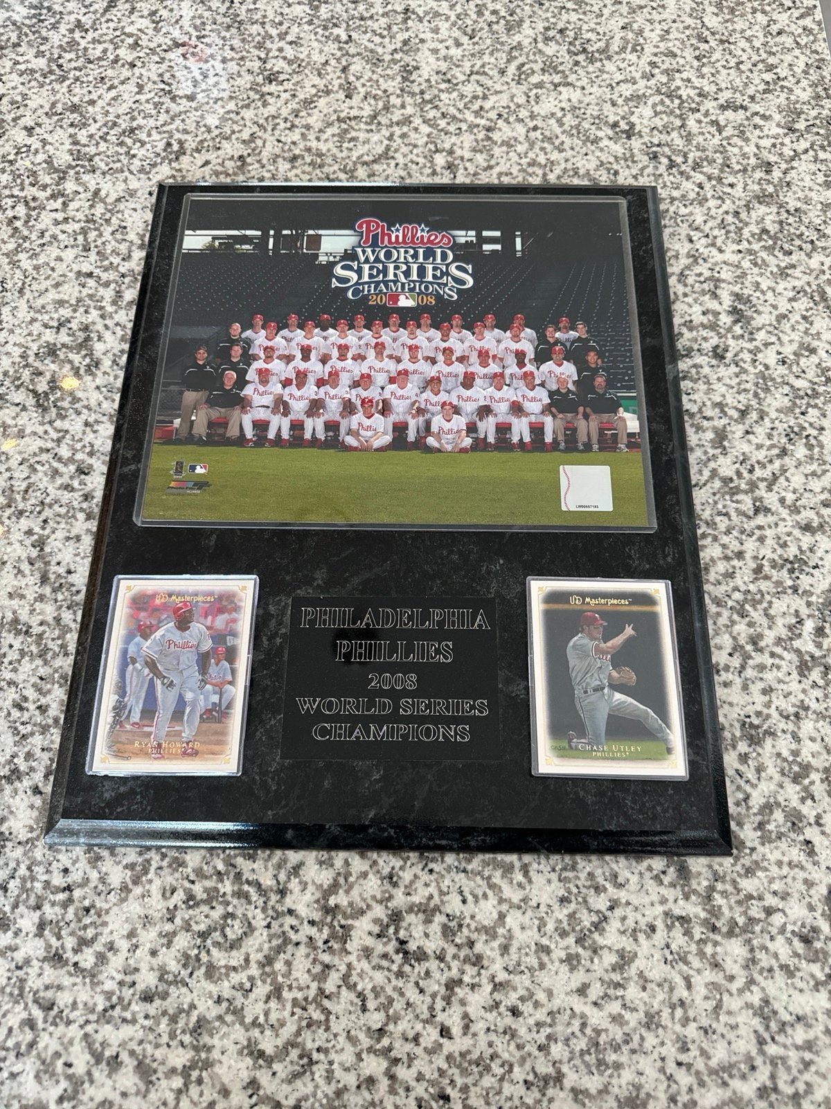 Philadelphia Phillies mlb 2008 World Series plaque hangable