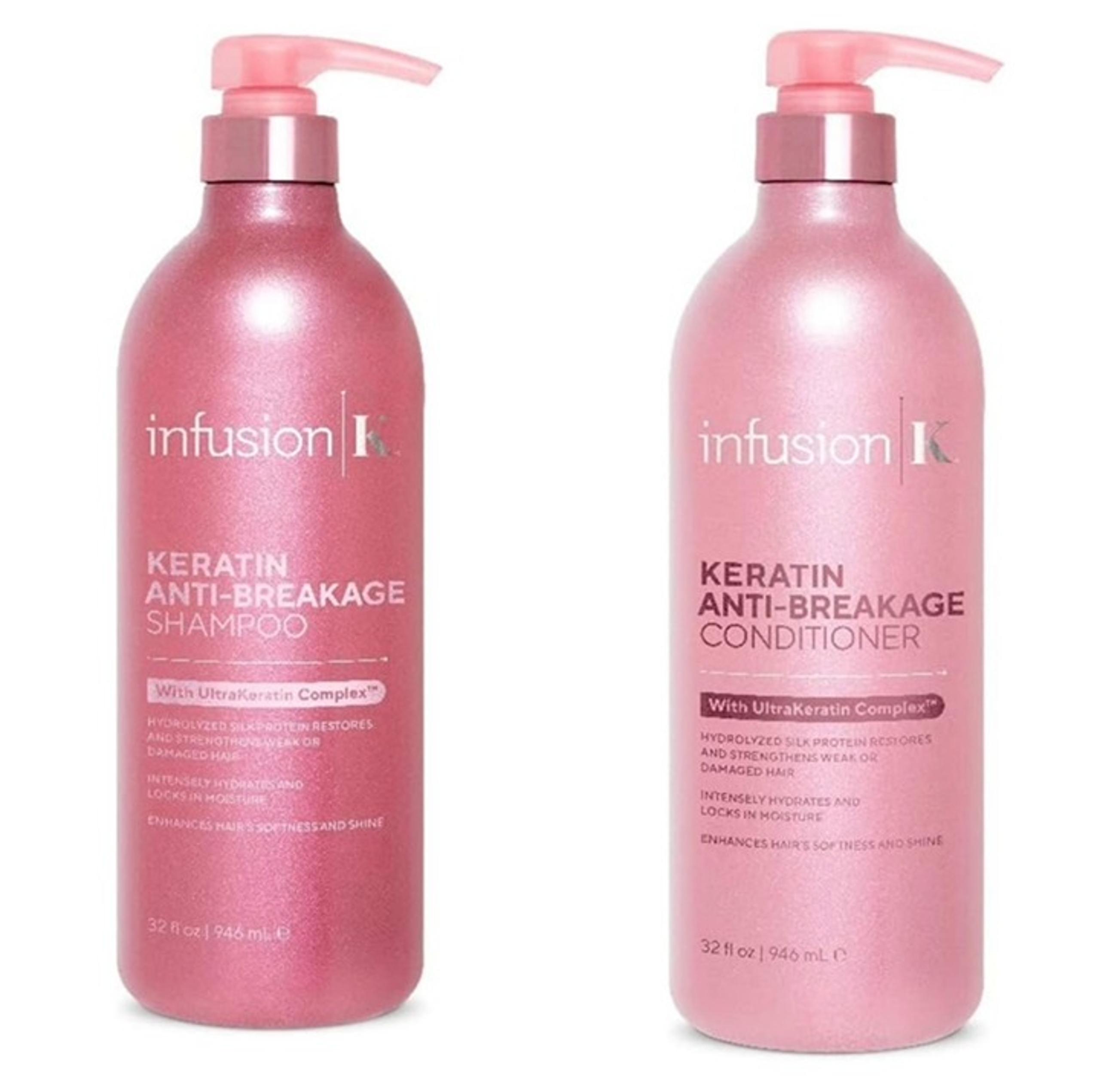 INFUSION K Anti-Breakage Shampoo & Conditioner Set W/Ultra Keratin Complex! -NEW