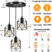 Industrial 3-Light Pendant Lighting, Adjustable Hanging Light - Brand NEW