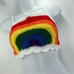 Handmade Napper brand rainbow crop top halter adjustable pride crochet medium