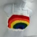 Handmade Napper brand rainbow crop top halter adjustable pride crochet medium