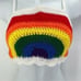 Handmade Napper brand rainbow crop top halter adjustable pride crochet medium