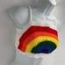 Handmade Napper brand rainbow crop top halter adjustable pride crochet medium