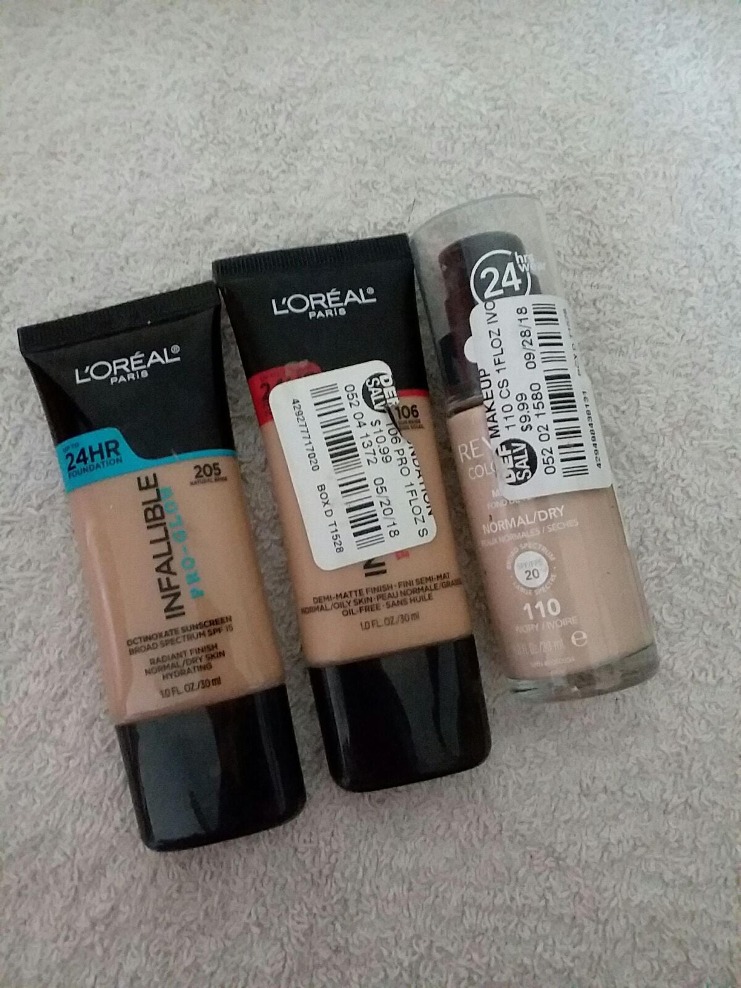 LOREAL PARIS makeup 3 items free shippig