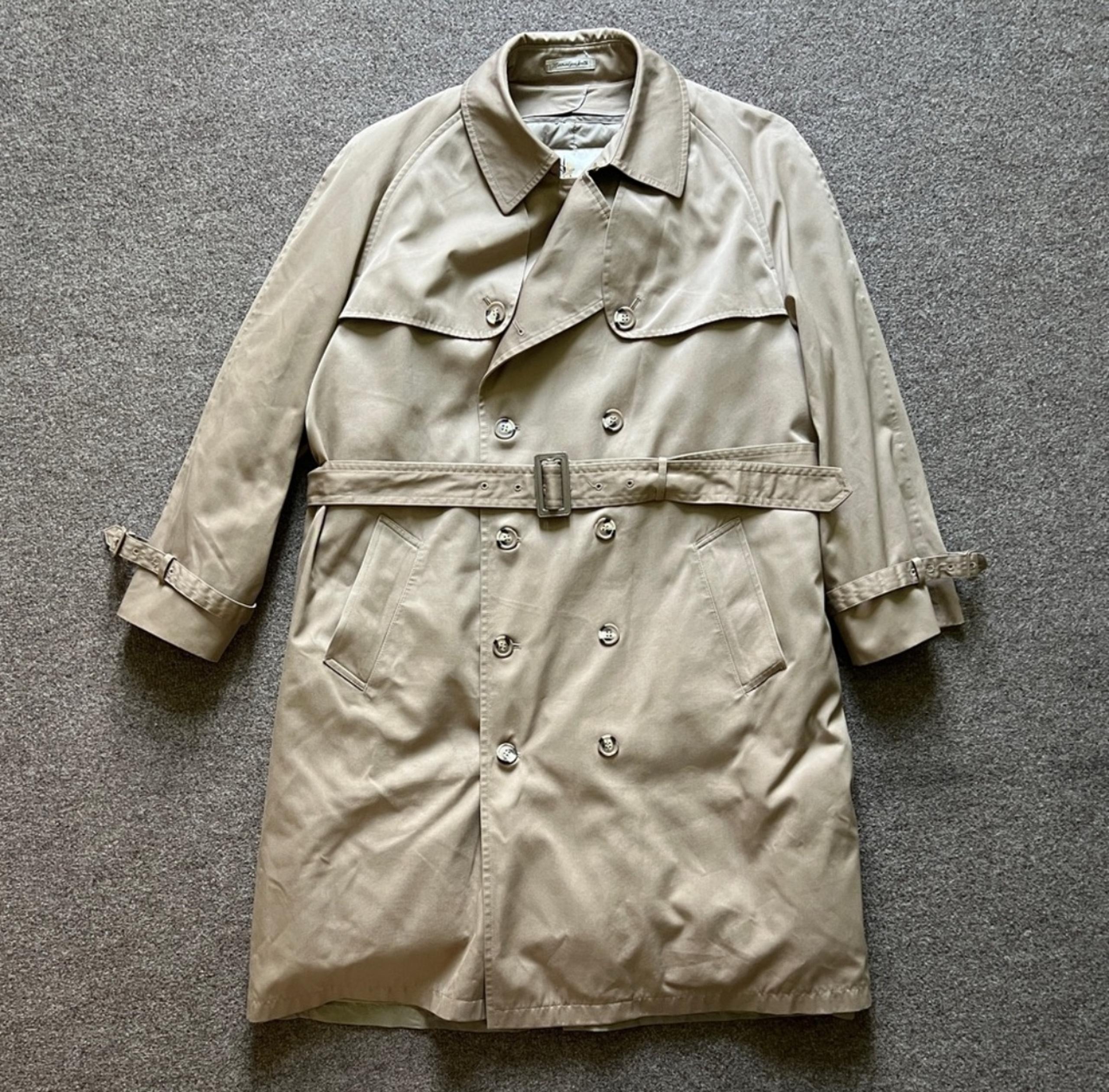 Misty Harbor Vintage Double Breasted Removable Down Lining Trench Coat Mens 44R