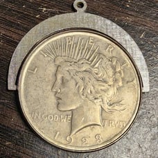 1923 Peace Dollar in Bezel