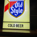 Old style metal and plastic replica bar sign LED