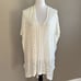 Zyia Swimwear Boho White Off Cream V Neck Crochet Tassel Beach Cover Up Size M