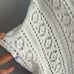 Zyia Swimwear Boho White Off Cream V Neck Crochet Tassel Beach Cover Up Size M
