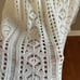 Zyia Swimwear Boho White Off Cream V Neck Crochet Tassel Beach Cover Up Size M