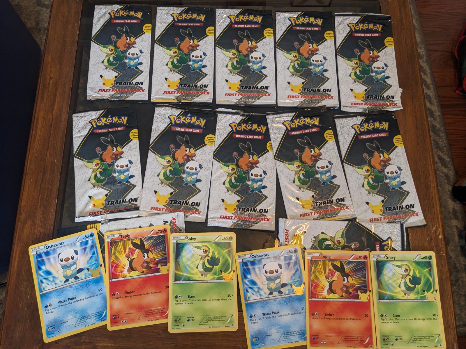 36 TOTAL JUMBO CARD Snivy Tepig Oshawott BW01 BW02 BW03 First Partner Pack Unova