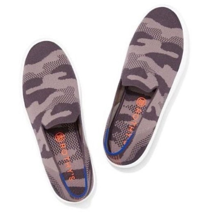 Rothy’s Knit Slip-On The Sneaker Taupe Camo 7