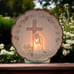 Praying Girl Porcelain Night Light Lamp Boudoir Bedside Religious Cross Vintage.