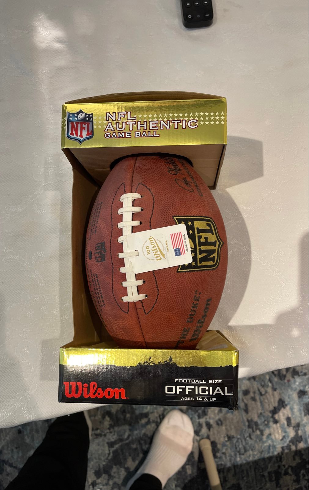 NFL authentic Game Ball autographed by