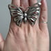 Sterling silver butterfly adjustable ring