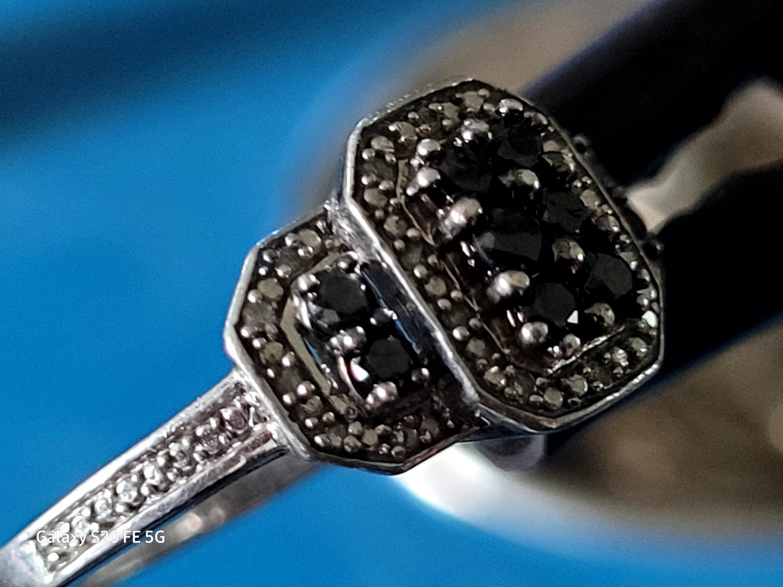 Black/White Diamond Ring Size 8