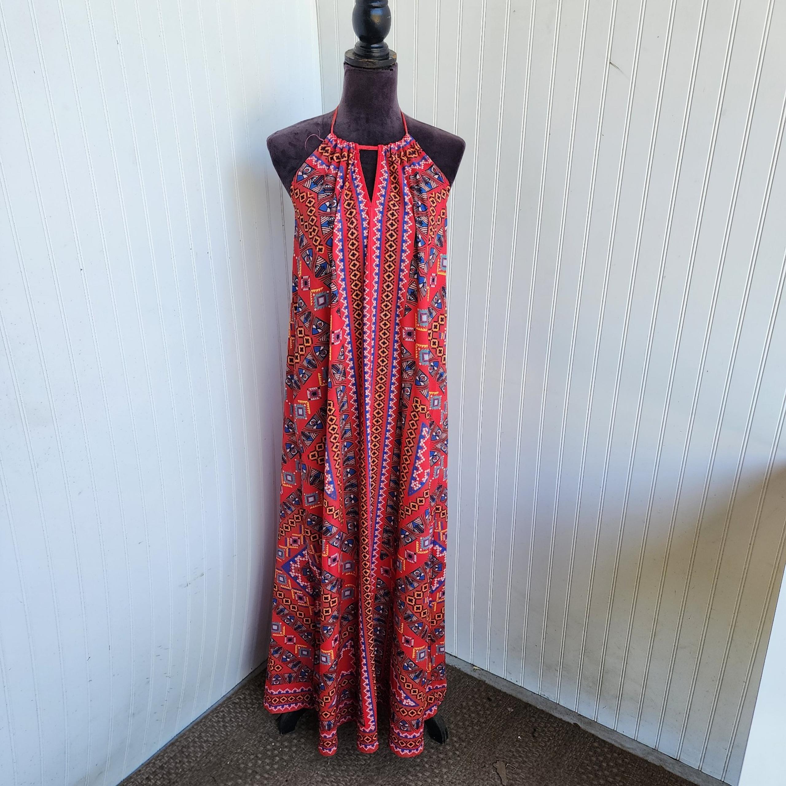 Flying Tomato Floral Maxi Dress Halter Neck Pink Blue Summer Boho Womens S

D17