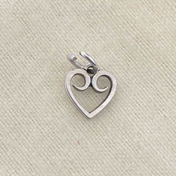 James Avery Retired Mini Scrolled Heart