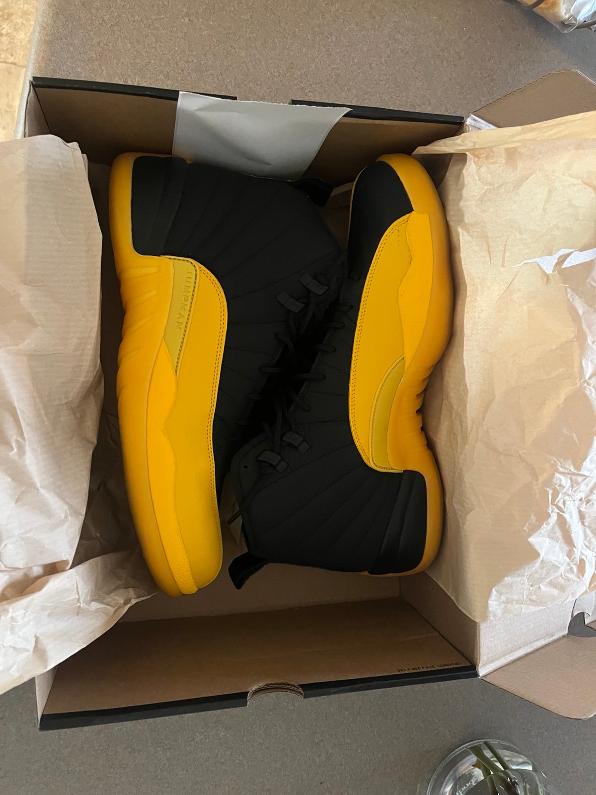 Air Jordan 12 Retro- University Gold and Black