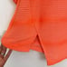 Ali Miles Bright Orange Lagenlook Blouse Medium PM Striped 3/4 Sleeve Asymmetric