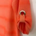 Ali Miles Bright Orange Lagenlook Blouse Medium PM Striped 3/4 Sleeve Asymmetric