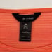 Ali Miles Bright Orange Lagenlook Blouse Medium PM Striped 3/4 Sleeve Asymmetric