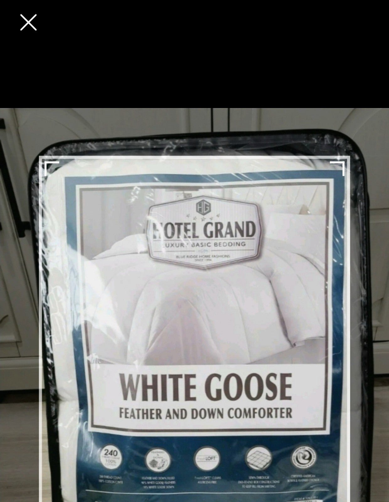 New Hotel Grand White Down Comforter 240 Thread Count White Twin Size