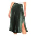 Vince Pleated Satin Midi Skirt - Elegant Emerald Green Size 8