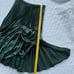 Vince Pleated Satin Midi Skirt - Elegant Emerald Green Size 8