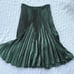 Vince Pleated Satin Midi Skirt - Elegant Emerald Green Size 8