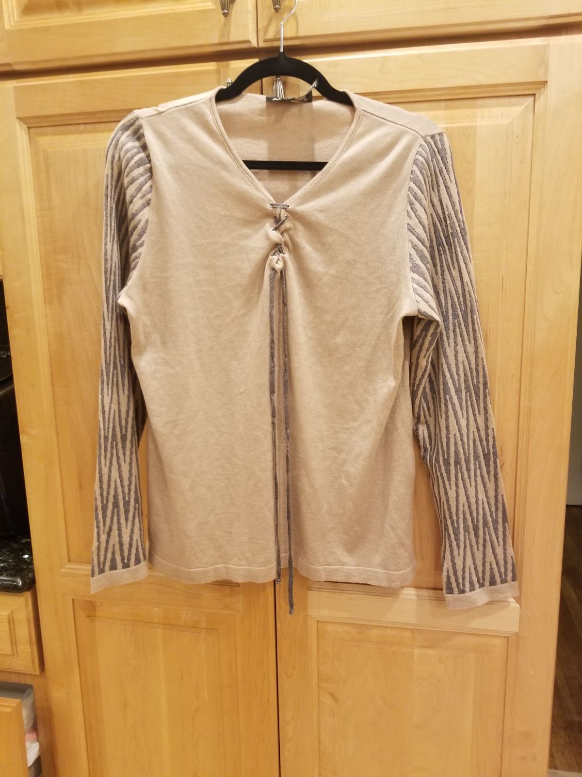 Angel Apparel Long Sleeve Tie Up Top XL