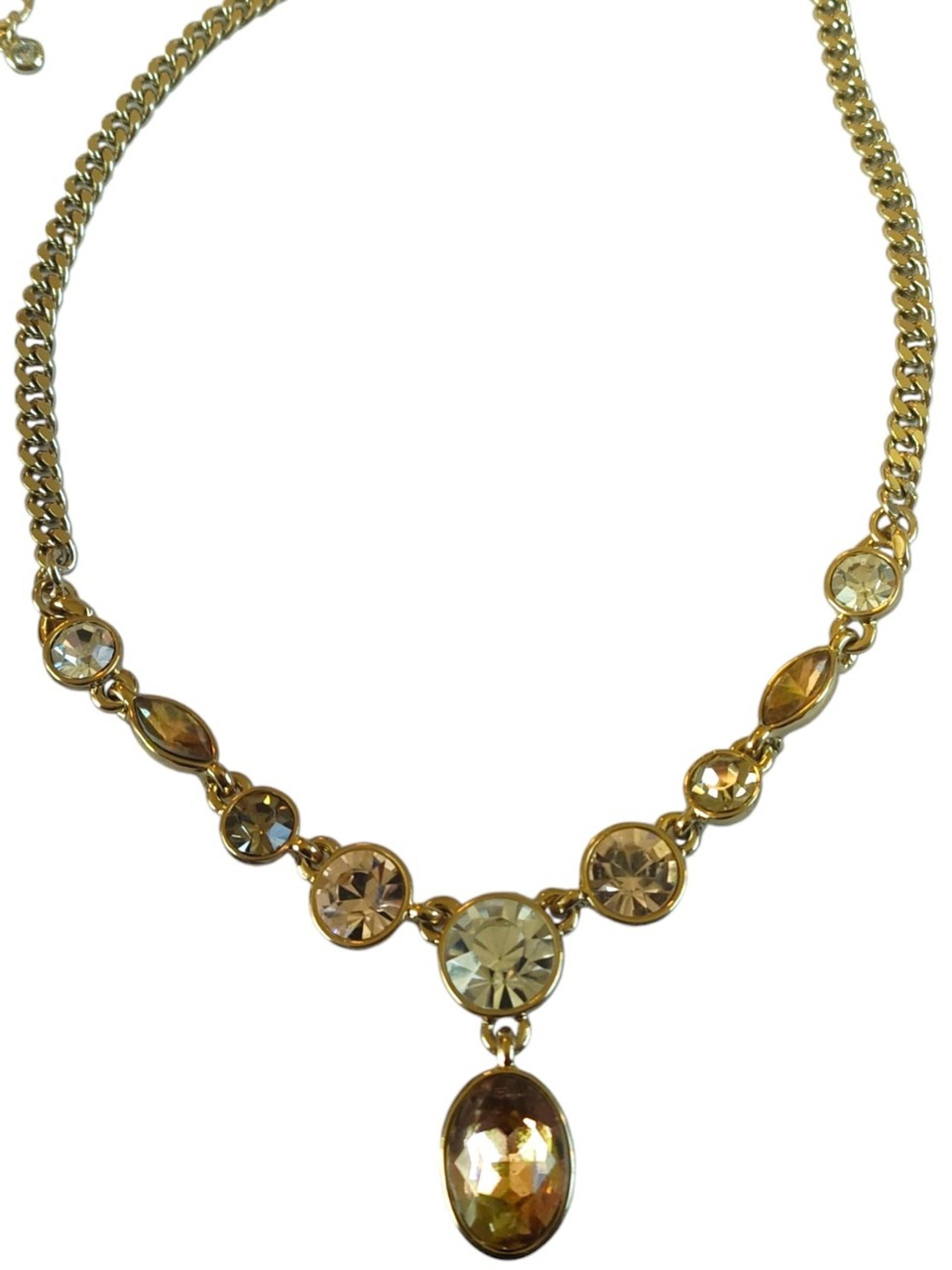 Givenchy Gold Tone Rhinestone Necklace