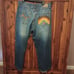 Baggy wide leg embroidered skater jeans by Lifted Research Group (LRG) size 38