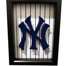 New York Yankees Logo Baseball 3D Art