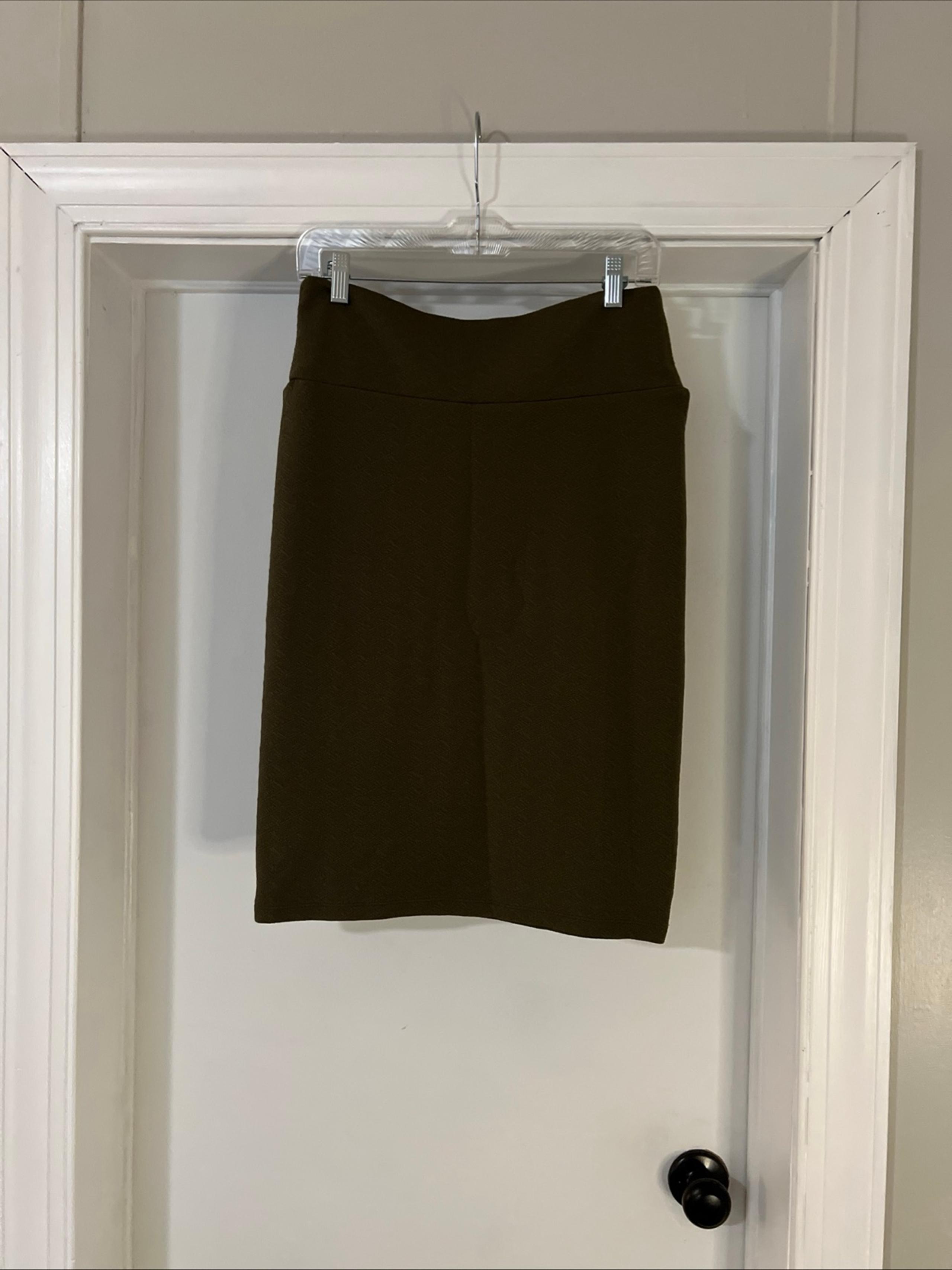 LuLaRoe Pencil Skirt, Army Olive Green “Cassie”  Women’s Sz M