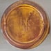 California Pottery Casserole Dish 852 Drip Brown with Green/Red Orange