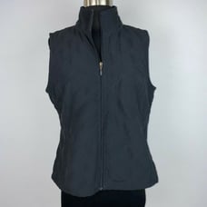 Columbia Sportswear M Black Collared Zip Up Vest Sleeveless Pockets