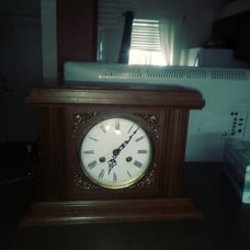 Clock handcrafted by Leroy Brien 77
