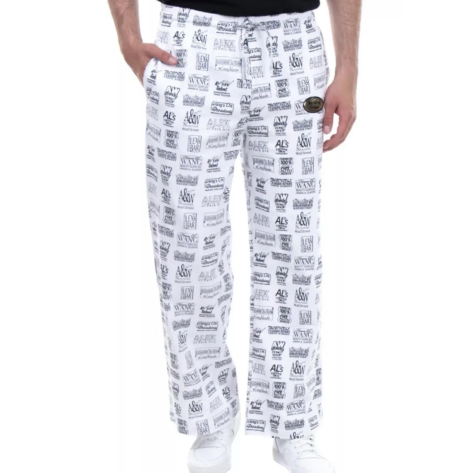 Alexander Wang Made In China Sticker All Over Print Sweat Lounge Pants
