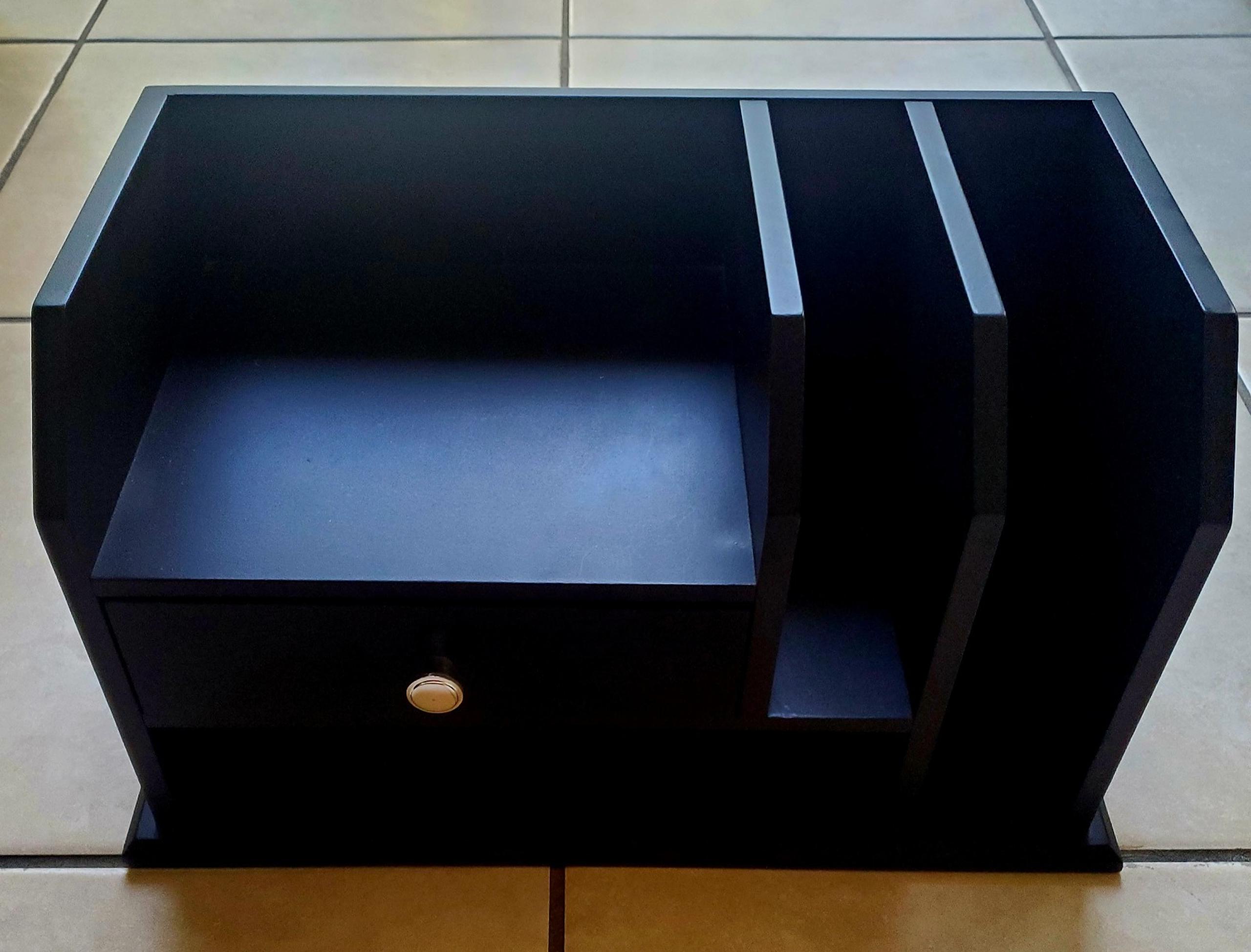 Black Wood Desk Organizer
