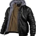 Men'S Faux Leather Jacket Motorcycle Jacket Waterproof Windproof PU Moto Vintage