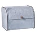 Weathered Zinc Finished Bread Box, Punched Tin Style
