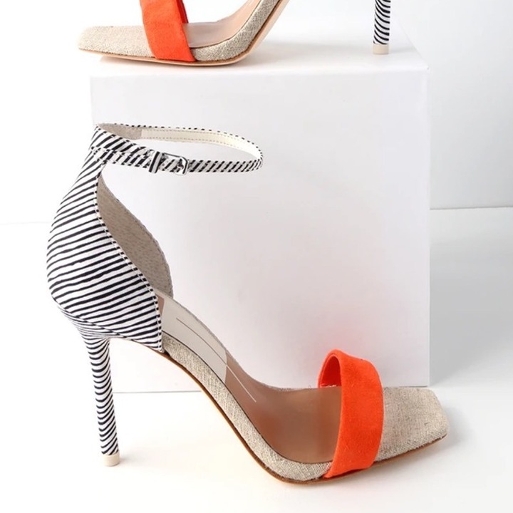 Dolce Vita Women's Multicolor Ankle Strap Heels Halo Leather Stiletto Size 8.5