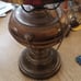 Kerosene lantern brass table lamp brass vintage   Brass needs cleaned up