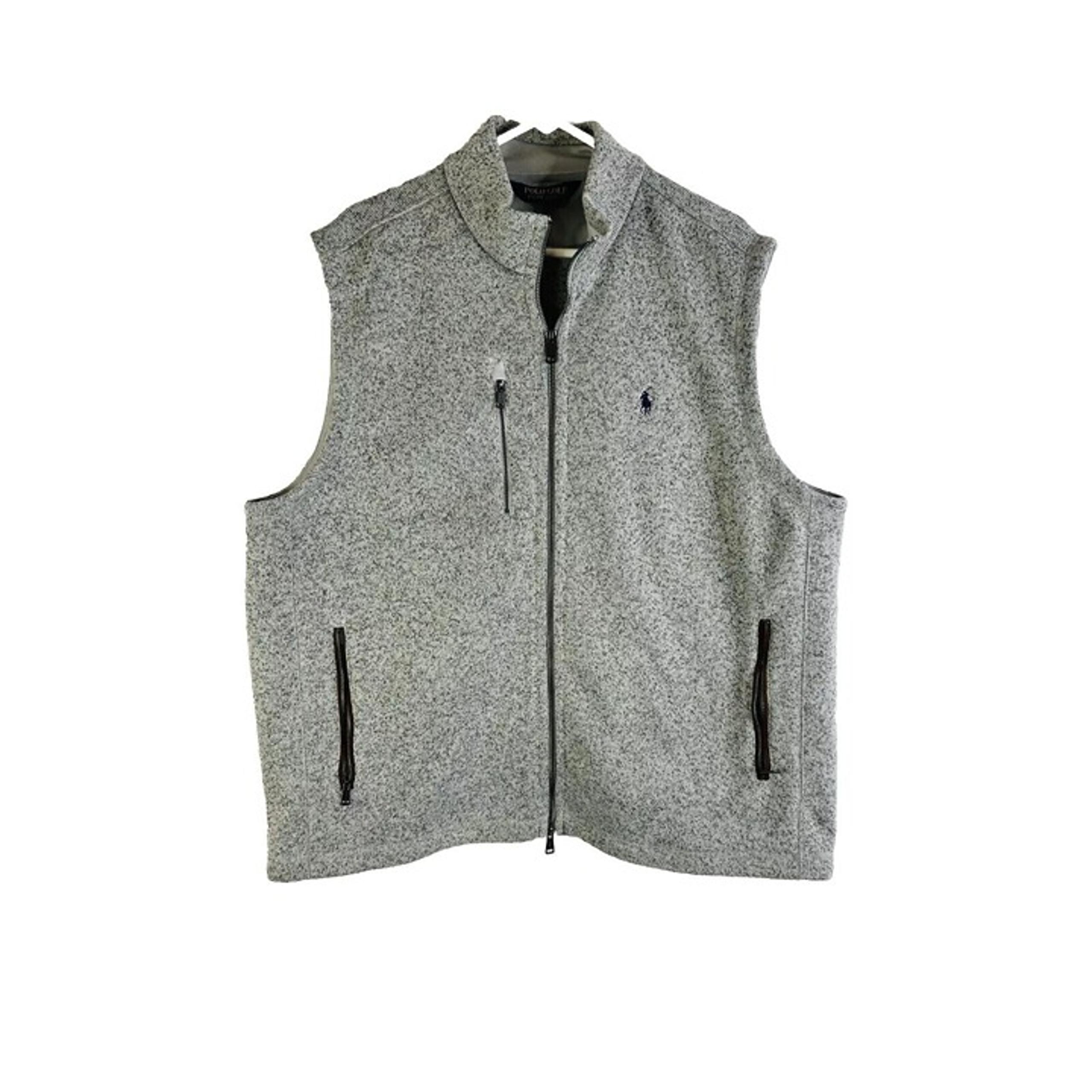 Polo Golf Ralph Lauren Mens 2XL Gray Zip Vest Jacket
