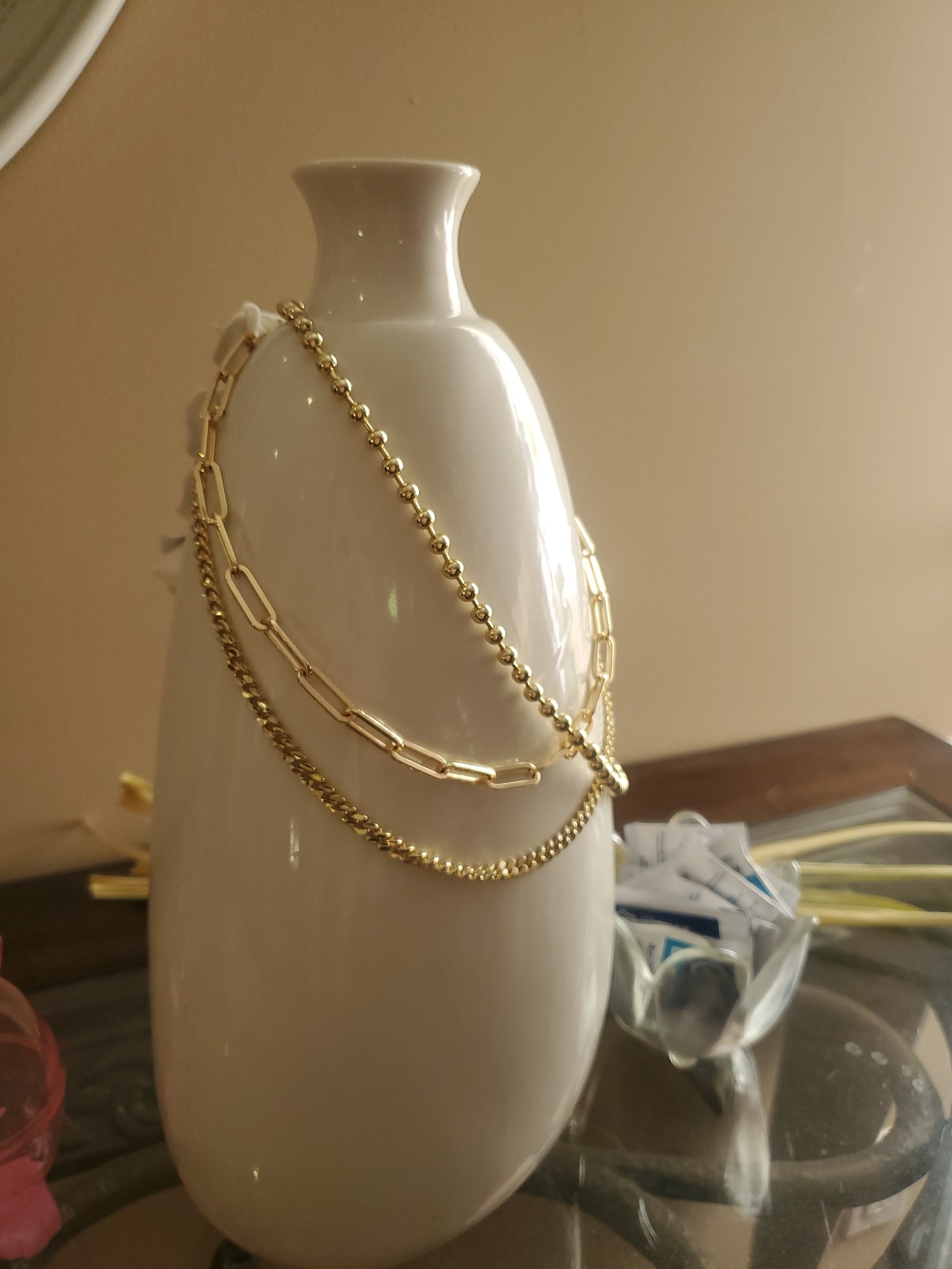 Super offer, take all three yellow stainless steel chains, 100% guaranteed