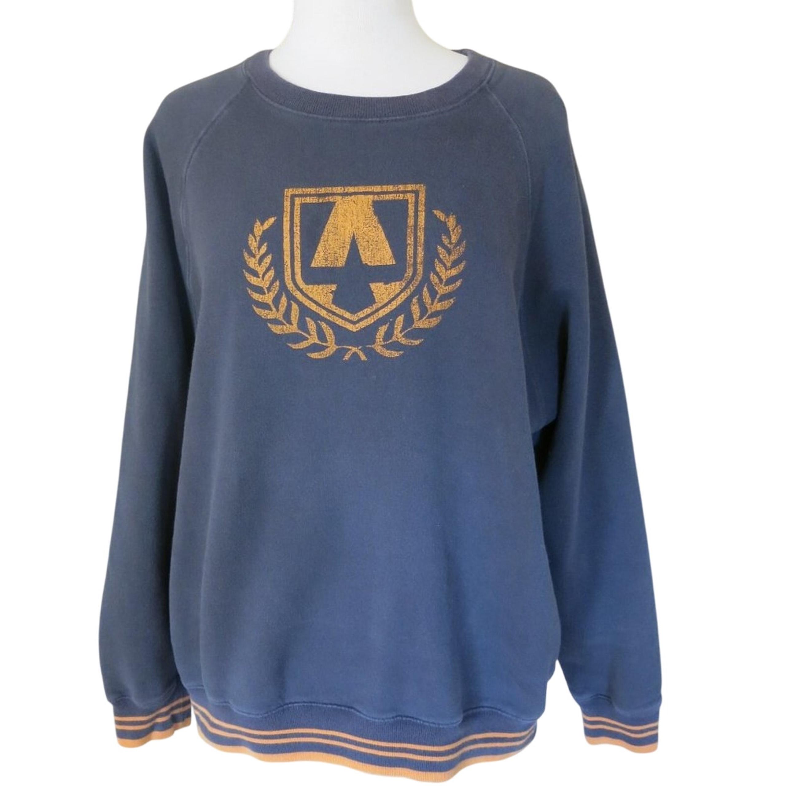 VINTAGE PERRY ELLIS AMERICA Sweatshirt Pullover Top Size XL Men's Blue Y2K
