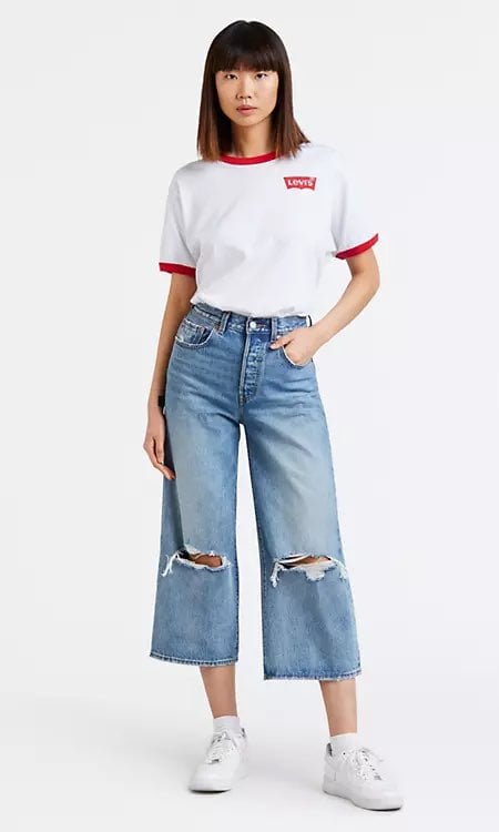 High Water Wide Leg Levis size 28